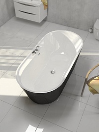 BelBagno Акриловая ванна BB14-NERO/BIA – фотография-5