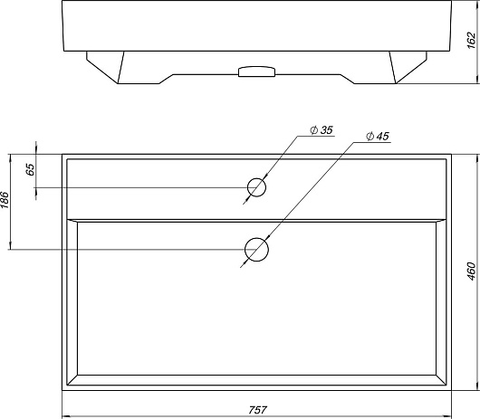 Aquanet Тумба с раковиной Nova Lite 75 подвесная дуб крафт – картинка-11