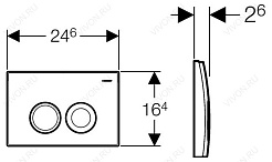 Geberit Кнопка смыва Delta 21 115.125.46.1 хром, матовая – фотография-2