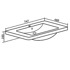 Runo Тумба с раковиной Парма 75 напольная – фотография-8