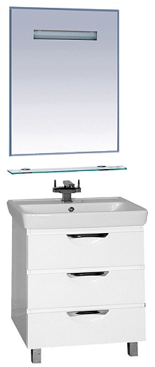 Misty Мебель для ванной Жасмин 70 белая, эмаль – фото-1