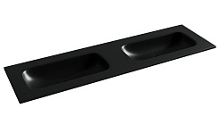Ceramicanova Мебельная раковина Grace 161 с двумя чашами CN7023MBwx чёрный матовый – фотография-1
