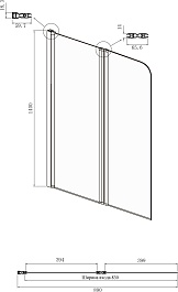 Ambassador Шторка для ванны Bath Screens 90x140 16041118 – фотография-5