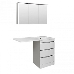 Runo Мебель для ванной Орион 120 L белая – фотография-4