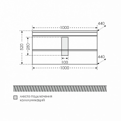 СанТа Мебель для ванной Марс 100, подвесная, Elen 100 – фотография-4