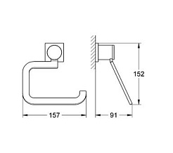 Grohe Держатель туалетной бумаги Allure 40279000 – фотография-5