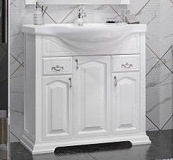 Opadiris Тумба с раковиной Риспекто 85 белая 1.WH11.0.265 – фотография-1