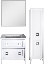 ASB-Woodline Мебель для ванной Рома 80Н белая – фотография-10