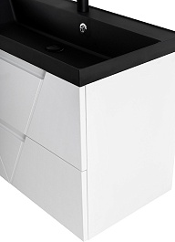 BelBagno Мебель для ванной Vittoria 100 Bianco Lucido с раковиной BB1000/450-LV-ART-AST-NERO – фотография-8