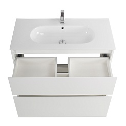 BelBagno Мебель для ванной Kraft 100 напольная Bianco Opaco с раковиной LOV-1000-LVB – фотография-11