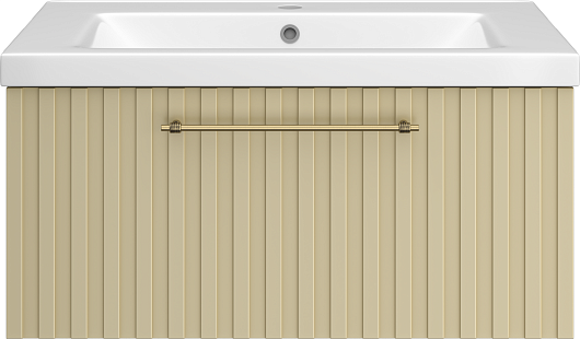 Brevita Мебель для ванной Alicante 80 подвесная капучино – картинка-3