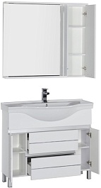 Aquanet Мебель для ванной "Доминика 100" белая (172409) – фотография-3