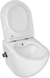 Azario Унитаз подвесной Allegro AZ-3105B безободковый с функцией биде белый – фотография-7