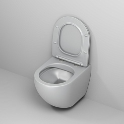 Grossman Унитаз подвесной Color GR-4455GLMS светло-серый матовый – фотография-6