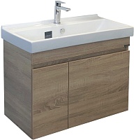 Comforty Тумба с раковиной Тромсе 80 подвесная дуб сонома