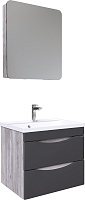 Grossman Мебель для ванной Талис 60 подвесная бетон пайн/графит матовый