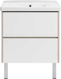 Misty Тумба под раковину Мускат 70 дуб галифакс белый/белая – фотография-1