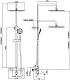 Denberg Душевая система LT-302 с термостатом хром – картинка-6