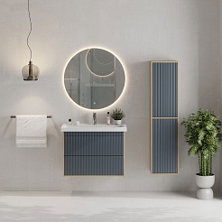 Onika Мебель для ванной Дайлер 80 подвесная графит/дуб сонома – фотография-2