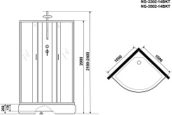 Niagara Душевая кабина Classic NG-3502-14BKT – фотография-15