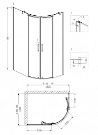 Grossman  Душевой уголок Galaxy GR-4121L – фотография-3