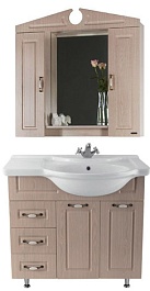 Водолей Мебель для ванной Капри 90 L (левое крыло) дуб – фотография-1