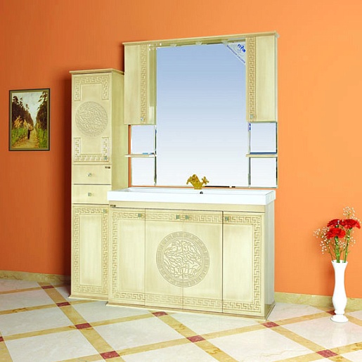 Misty Пенал для ванной Olimpia Lux 35 L бежевая патина – картинка-3