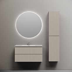 Sancos Тумба с раковиной Snob R 90 beige soft раковина CN7002 – фотография-2