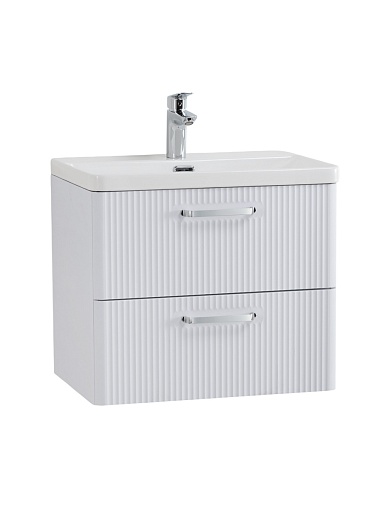 BelBagno Тумба с раковиной Due 50 подвесная Bianco Lucido ручки Хром полированный – картинка-9