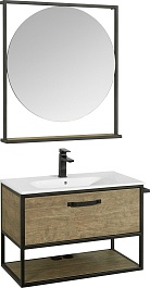 Акватон Мебель для ванной Лофт Фабрик 80 дуб кантри с раковиной Victoria-N – фотография-1