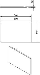 Cersanit Боковой экран для ванны Zen 85 белый – фотография-3