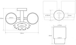 Bemeta Стаканы с держателем зубной пасты и щёток Omega 104110042 – фотография-2