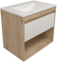 Teymi Тумба под раковину Vitra 70 подвесная без фасада дуб