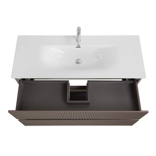 BelBagno Тумба с раковиной Uno 120 подвесная Бежевый матовый с раковиной BB-8099-120 – картинка-9