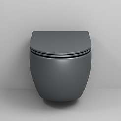 Grossman Унитаз подвесной Color GR-4455GMS серый матовый – фотография-4