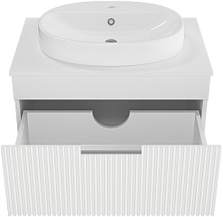 Brevita Тумба с раковиной Enfida 70 подвесная белая – фотография-3