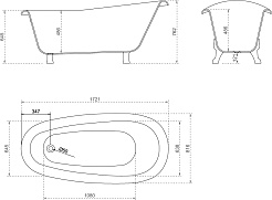 ABBER Акриловая ванна AB9292 172x82 – фотография-4