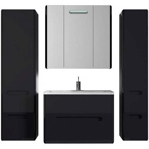 Водолей Тумба с раковиной "Флорена 90" подвесная черная – фотография-4