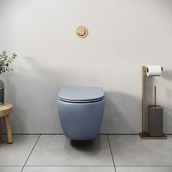 Grossman Унитаз подвесной Color GR-4455BSMS-21 голубой матовый – фотография-8