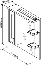 Бриклаер Мебель для ванной Бали 85 R светлая лиственница – фотография-7
