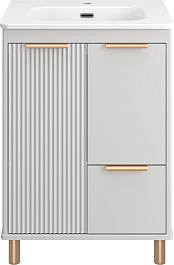 Brevita Тумба с раковиной Risacca Crema 60 серая – фотография-1