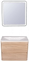 Style Line Мебель для ванной подвесная Атлантика 80, Люкс ясень перламутр, PLUS
