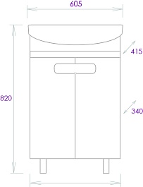 Onika Мебель для ванной Харпер 60.10 белая глянцевая/мешковина – фотография-13