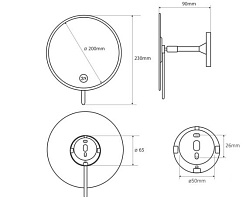 Bemeta Зеркало косметическое настенное 112201332 – фотография-2