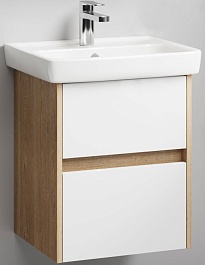 Aqwella Тумба с раковиной Сити 50 дуб балтийский – фотография-1