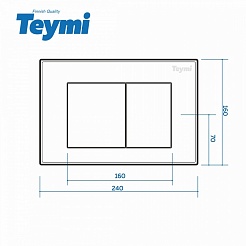 Teymi Кнопка смыва Aina T70020WM белый матовый – фотография-4