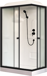 Royal Bath Душевая кабина HP RB 8120HP1-M-BL-L 120x80 L стекло матовое профиль черный матовый – фотография-1