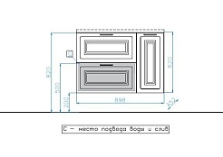Style Line Тумба с раковиной Альба 90 R подвесная – фотография-3