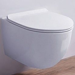 Esbano Унитаз Gardena подвесной безободковый белый – фотография-1