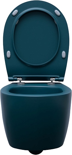 Allen Brau Унитаз подвесной Fantasy 4.11004.PT петроль с крышкой 4.11005.PT – картинка-25